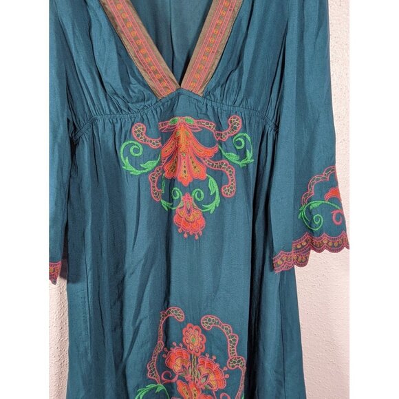 Charmin Charlie Womens  Dress Emroidered Babydoll Festival Coachella Boho L - Picture 2 of 4